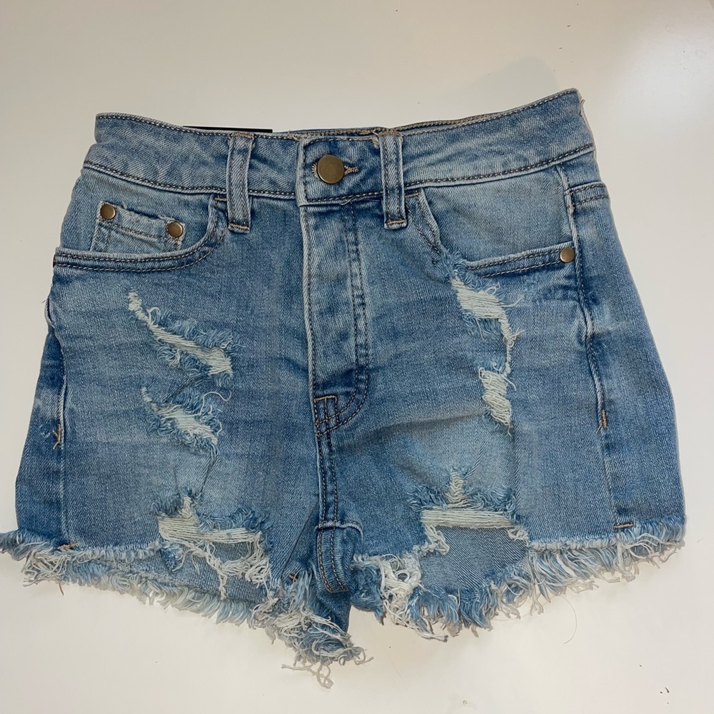 FashionNova Distressed Denim Shorts